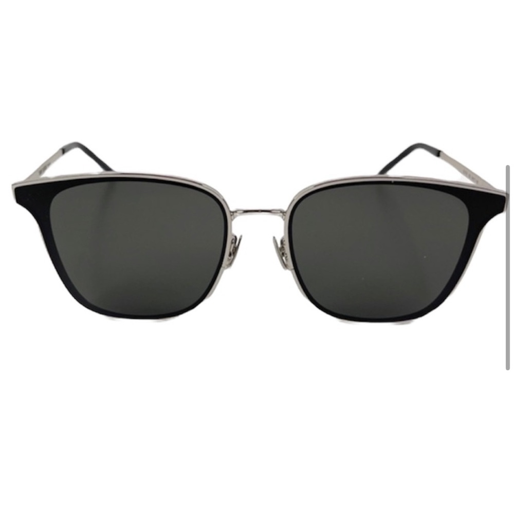 SAINT LAURENT SL 272/K Silver Grey Square Flat Sunglasses NEW - Picture 10 of 15